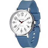 Watch with Second Hand Nursing for Women, Analog Watches for Nurses, 12/24 Hour Military Time, Easy Read Dial, Colorful Silicone Band