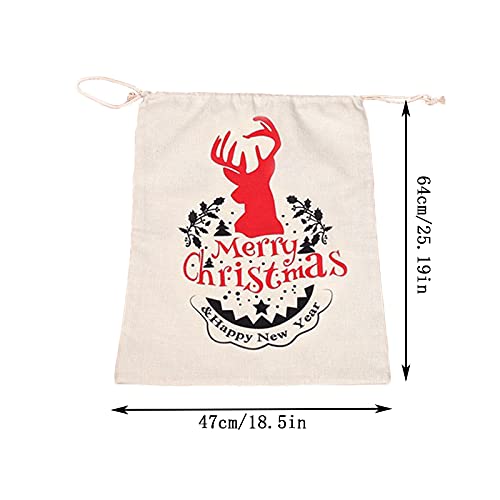 Grande Sacchetto di Babbo Natale per Regali，Sacco