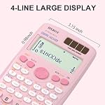 Scientific Calculators,IPEROT Solar Pink Scientific Calculator 417Function | Calculators Very Suitable for High School and College Students Calculus Algebra and Other Math Textbooks