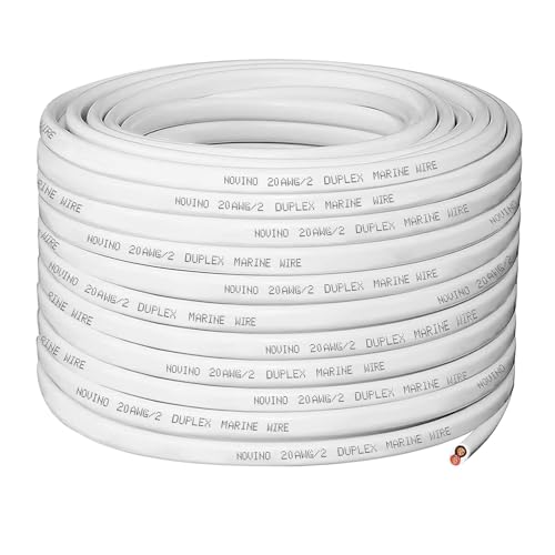 Image of 20 Gauge Marine Wire,20 AWG 200ft Duplex Marine Grade Wire Tinned Copper Boat Electrical Cable for Boat /Automotive /RV /Camper Outdoor Use