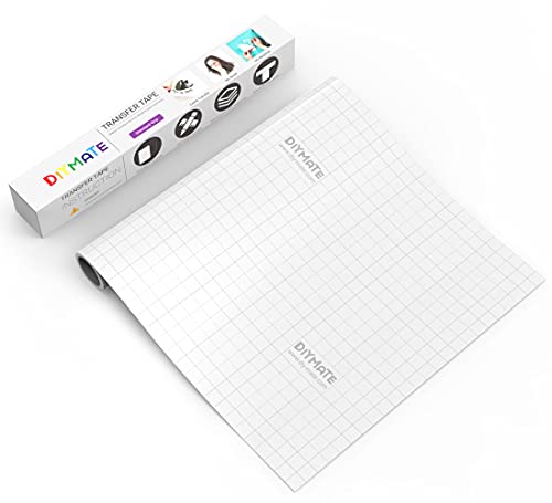 DIYMATE Vinyl Transfer Tape - 12 x 120 inch Roll Transfer Paper Alignment Grid for Adhesive Vinyl for Silhouette Cameo, Cricut for Decals,Signs, Windows and Stickers DIYMATE Vinyl Transfer Tape - 12 x 120 inch Roll Transfer Paper Alignment Grid for Adhesive Vinyl for Silhouette Cameo, Cricut for Decals,Signs, Windows and Stickers