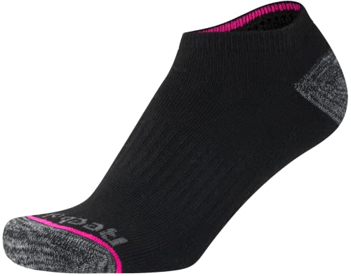 Image of Reebok Womens No Show Socks Moisture Wicking Cushion Low Cut Socks 12 Pack | Stretch Performance Fabric, Cushioned Heel and Toe, Arch Support, Comfort Seam, Shoe Size 4-10