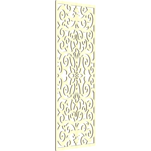 Image of Buel Decorative Pierced Fretwork Wood Wall Panels, 25 3 /8 inchW x 64 3 /8 inchH x 1 /4 inchT, Alder