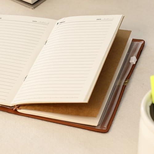 Image of PURESTORY Pu Leather Notebook Travel Journal Diary | Diary With Lock | 12 Card Slots And 1 | Replaceable Plain /Ruled Notebook - Create Your Own Story, 160 Pages