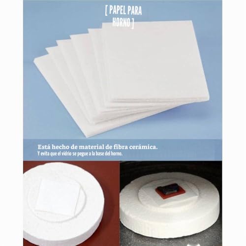 Miniatura 2 de Papel De Horno Para Microondas Y Fusión De Vidrio, Herramienta De Cerámica Diy, 10 Hojas