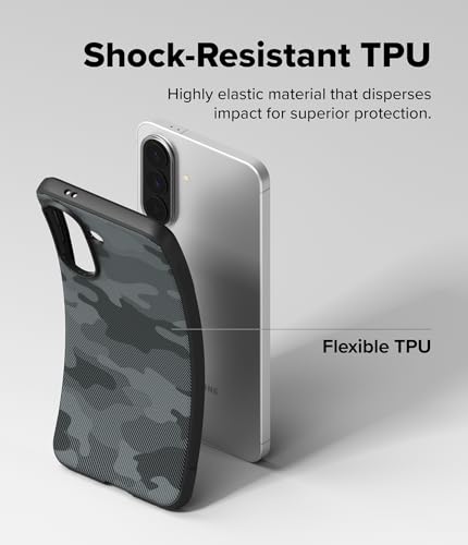 Image of Ringke Onyx for Samsung Galaxy A57 [Anti-Fingerprint Texture] Slim-Fit Lightweight Shockproof Protective Case Back Cover with Non-Slip Side Grip - Camo Black
