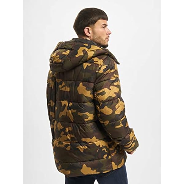 Urban Classics Hooded Camo Puffer Jacket heren Jas