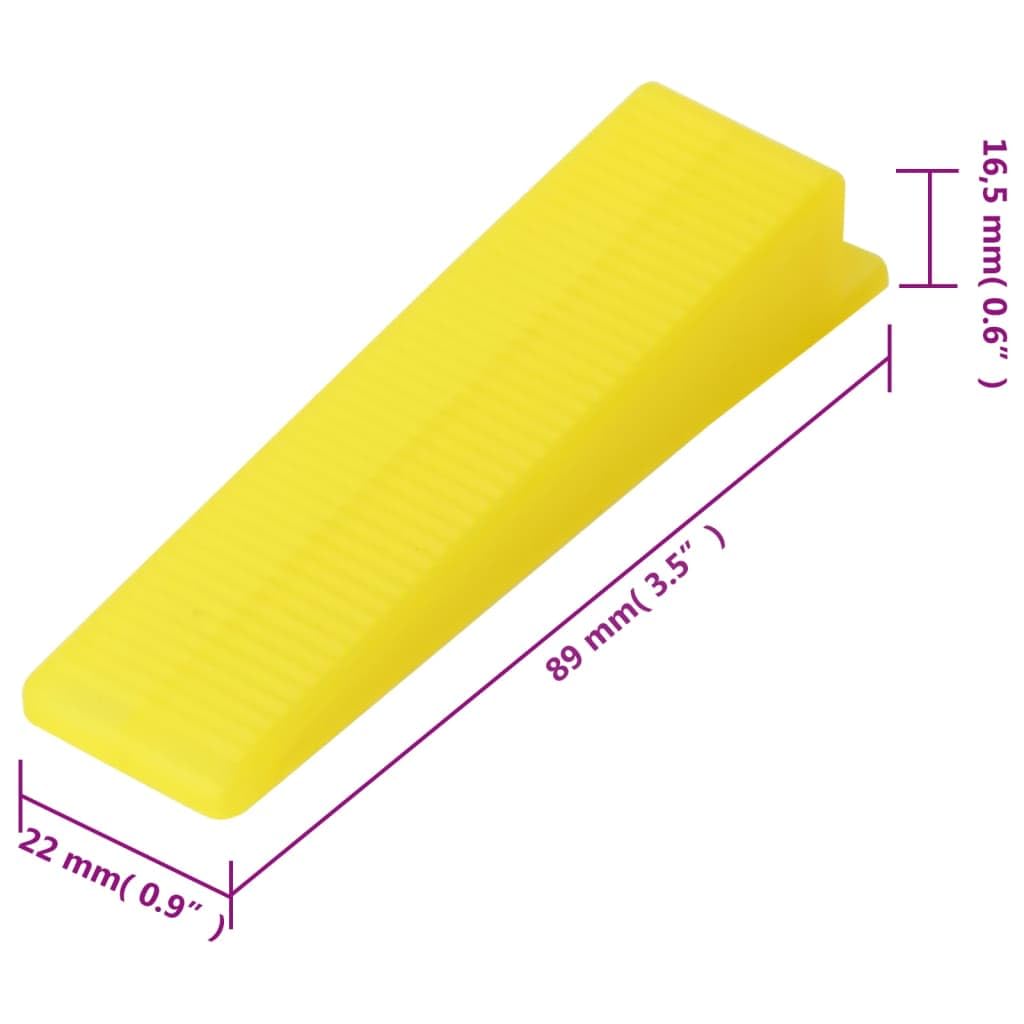 Sistema de nivelación de azulejos con 500 cuñas, 2500 clips de 1 mm de grosor, de polipropileno, incluye pinzas ajustables para colocación precisa de azulejos y azulejos de pared en bricolaje