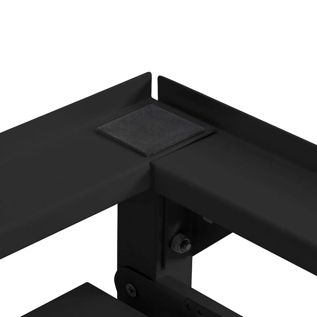vidaXL Socle pour Machine à Laver 2 pcs Noir 120 x 56 x 52 cm Acier, Support de Machine à Laver Moderne, Ergonomique, rehausseur pour appareils, Accessoire Pratique de Nettoyage