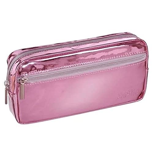 Estojo Grande Com Bolso Shine Rosa - Foroni