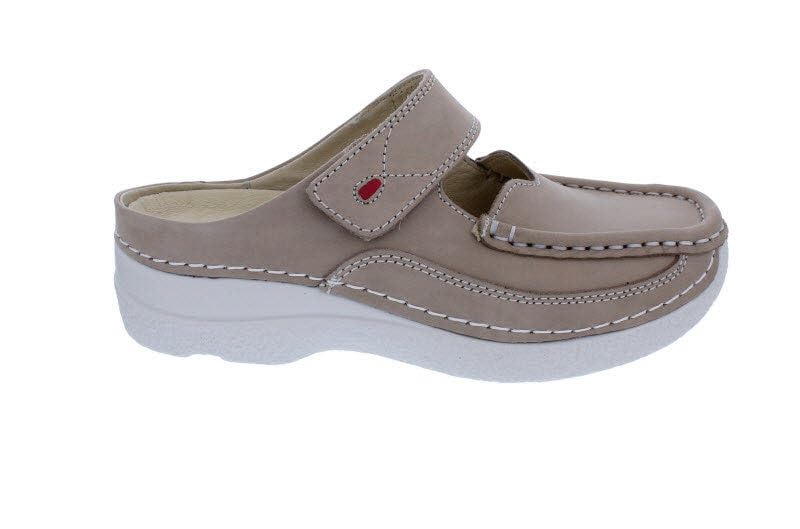 Wolky Clog Roll Slipper 0622736-125, leicht glänzendes Nubukleder...