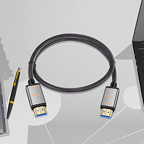 General Kirzi Nylon Braided Fiber Hdmi Cable 50Ft(15M) Support 4K 60Hz,Hdr10, Arc, Hdcp2.2, 3D, 18Gbps,4 4 4/4 2 2/4 2 0 Slim And Flexible Hdmi Fiber Optic Cable #TOP3