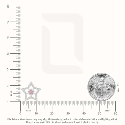 Natural Gemstone Star Stud Earrings for Women in 925 Silver/18K Yellow/Rose Gold Vermeil with Moissanite, Birthstone Jewelry Gifts for Her Birthday, Wedding Anniversary, Graduation, Christmas3