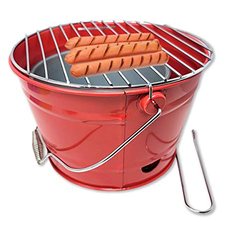 JENY Mini Barbecue Grill, Foldable Stainless Steel Round Barbecue Grill Healthy Barbecue Tool for Outdoor Camping Terrace