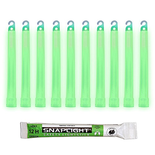Cyalume Bastoncini Luminosi Verde Snaplight Glow Sticks 15 Cm - 6 Inch Light Stick Ultra-Luminoso Con Una Durata Da 12 Ore (Scatola Da 10 Pezzi)