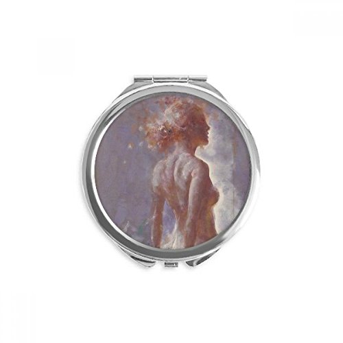 Miroir de poche peinture à l'huile idée cadeau maquillage et beauté