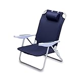 ONIVA - a Picnic Time brand Monaco Folding Beach Chair, Navy , 30 x 26 x 5