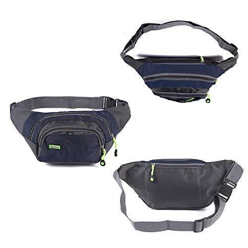 Andoer Bolsa de cintura esportiva com grande capacidade à prova d'água para homens e mulheres Fanny