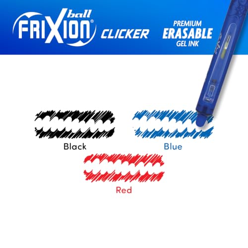 PILOT FriXion Clicker Gel Ink Pens 0.7mm, Assorted Colors, 3-Pack - image 6