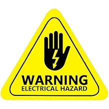 50 Pcs Danger Electrical Hazard Voltage Shock Safety Warning Label Sticker,2 Inch High Voltage Labels,Electrical Shock Hazard Risk Warning Sign