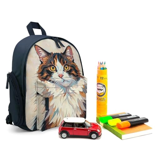 CAT Backpack for Men Women, Durable Small Bookbag Lightweight Daypack for Travel, Hiking, Blue-style3