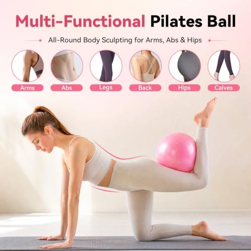 POVAVCX 24 PCS At Home Pilates Kit for Women, Pilates Equipment with 14.5" Pilates Ring and Ball, Ankle Weights, Bands, Slider, Stretch Ring, Grip Socks, Pilates Set Essentials for Starter Workouts - image 5