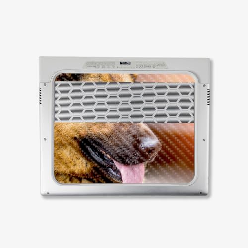 Image of MightySkins Carbon Fiber Skin Compatible with Alienware X14 R2 (2023) Full Wrap Kit - German Shepherd | Protective, Durable Textured Carbon Fiber Finish | Easy to Apply | Made in The USA