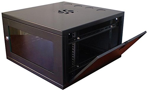 Gabinete rack 6U 19 de pared negro pulse WRC450-6U de acero