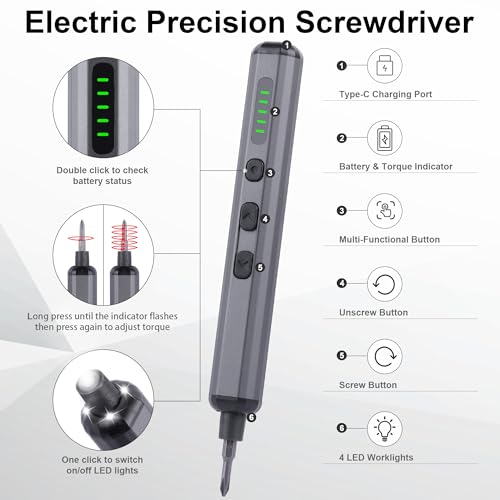 Mini Electric Screwdriver Set, 69 in 1 Small Electric Precision Screwdriver Set - image 2