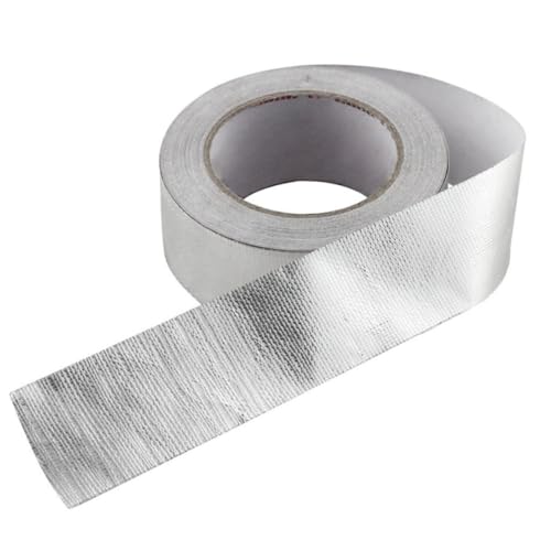 PRETYZOOM 25m Aluminum Foil Insulation Heat Shield Tape for Exhaust Car and Motorcycle Heat Insulation Tape