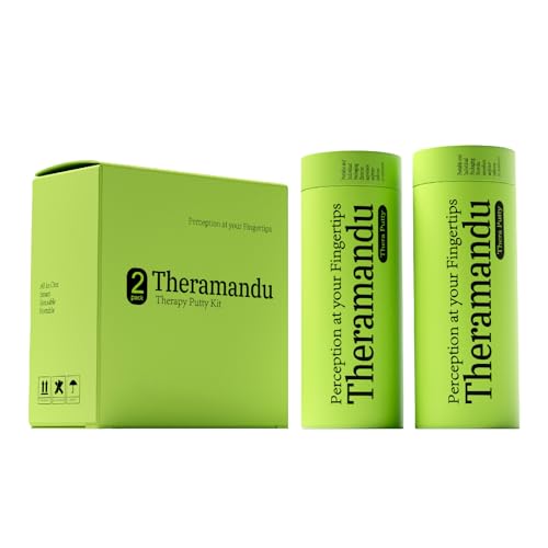 2 Kits of 4 Packs Theramandu Therapy Putty (3oz Each) Physical Therapy Hand Putty for Adults Sensory Stress Relief & Hand Muscle Strengthening Exercise Therapy Putty 4 Different Resistances