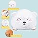 Double-Sided Flip Plush Toy,Reversible Stuffed Animal Mood Plush Flip Show Your Mood at All Times (Bear)