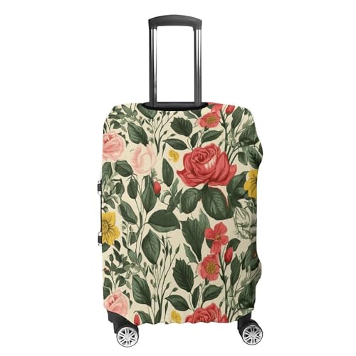 Rose Flower Luggage Cover, Washable Elastic Suitcase Cover Protector Fit 18-32 Inch Luggage4