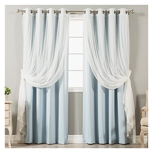 Cortinas apagones con visillo para dormitorio y ventanas de diseño moderno 4