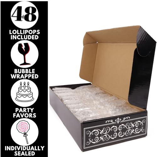 Halloween Black and White Swirl Lollipops, Spooky Candy, 48 Count - image 7