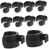 SHOWERORO 20pcs Plastic Cable Clips 20mm Wire Clamp for Mic Stand, Live Sound Stage Cable Holder for Audio and Mic Cords Organizer