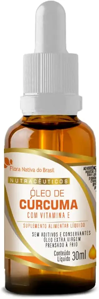 Óleo de Cúrcuma com Vitamina E em Gotas 30ml Flora Nativa do Brasil