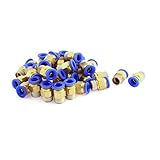 Vanky Industry 40Pcs 1/4BSP Male Thread to 8mm Hose Air Pneumatic Coupler Pipe Connector