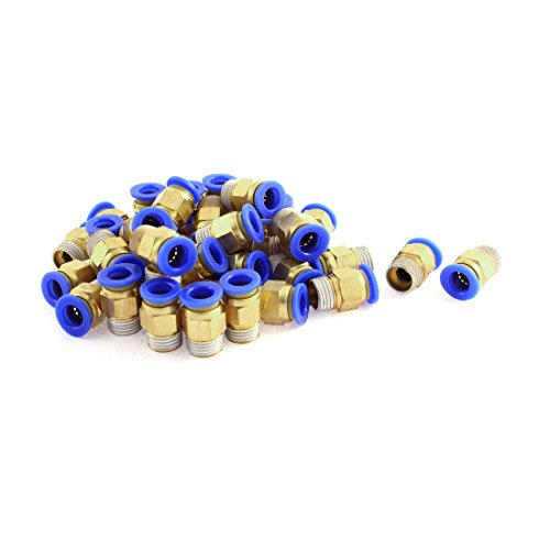 Vanky Industry 40Pcs 1/4BSP Male Thread to 8mm Hose Air Pneumatic Coupler Pipe Connector