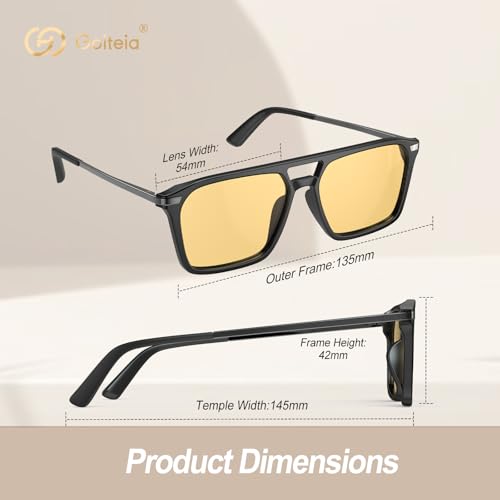 Image of Goiteia Orange Blue Light Blocking Glasses-Retro 70s Blue Light Glasses for Men Women, Easier Sleep and Migraine Relief