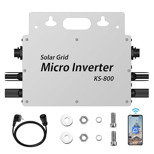 Balkonkraftwerk 800 Watt - Wechselrichter 800W IP65 Wasserdicht - PV Wechselrichter 800W Mit WLAN APP für Balkonkraftwerk - Microwechselrichter Für 2 Solarpanele, Wechselrichter Balkonkraftwerk