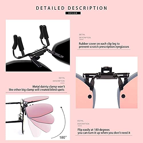 Image of Flip-Up Clip-On Polarized Sunglasses, UV Protection