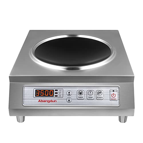 Commercial Wok Induction Cooktop 3500W/240V Single-Phase Induction Stove Induction Burner For Cooking Abangdun (Aj35Kc) #TOP7
