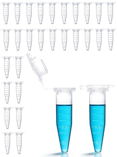 GAUATO 30 Stück Probenröhrchen 1 5 ml Kunststoff Zentrifugenröhrchen Stoffkapseln Reaktionsgefäße Konische Mikrozentrifugenröhrchen Koks Röhrchen Transparent Kapseln Leer für Labor Proben