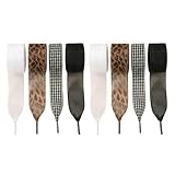 Oxxggkao 8 Stück modische Band Schnürsenkel, lebendige Farben und einzigartiges Muster, Polyester für Damen und Mädchenschuhe, Polyester Schnürsenkel