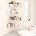 Sezanrpt 8x11.8 Inch Clear Corner Shelf Wall Mount Set of 4, Acrylic Corner Floating Shelves, Wall Organizer Shelf for Bathroom, Kitchen, Bedroom, Living Room, Dining Room, Office