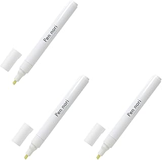 貼ってはがせる！ふせんのり ペン型｜メモやプリント整理に便利な再剥離のり 5ml 3本セット (3)