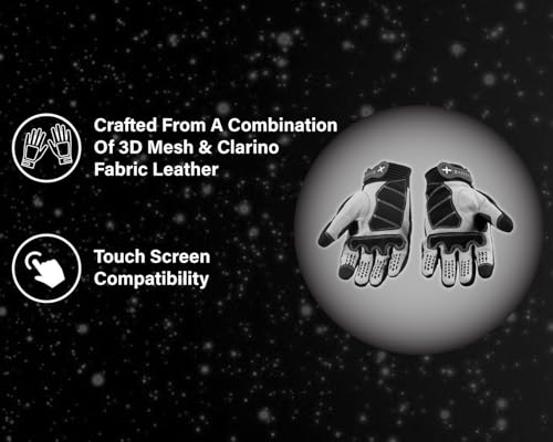 Image of Axor Airstream Riding Gloves Providing Enhanced Grip and Impact Protection with Touchscreen Functionality and an Adjustable Fit-Black-L