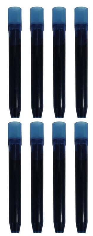 Image of Ink Cartridge for Pilot Pens V5 and V7 Model in a Pack of Eight (08) (Blue)