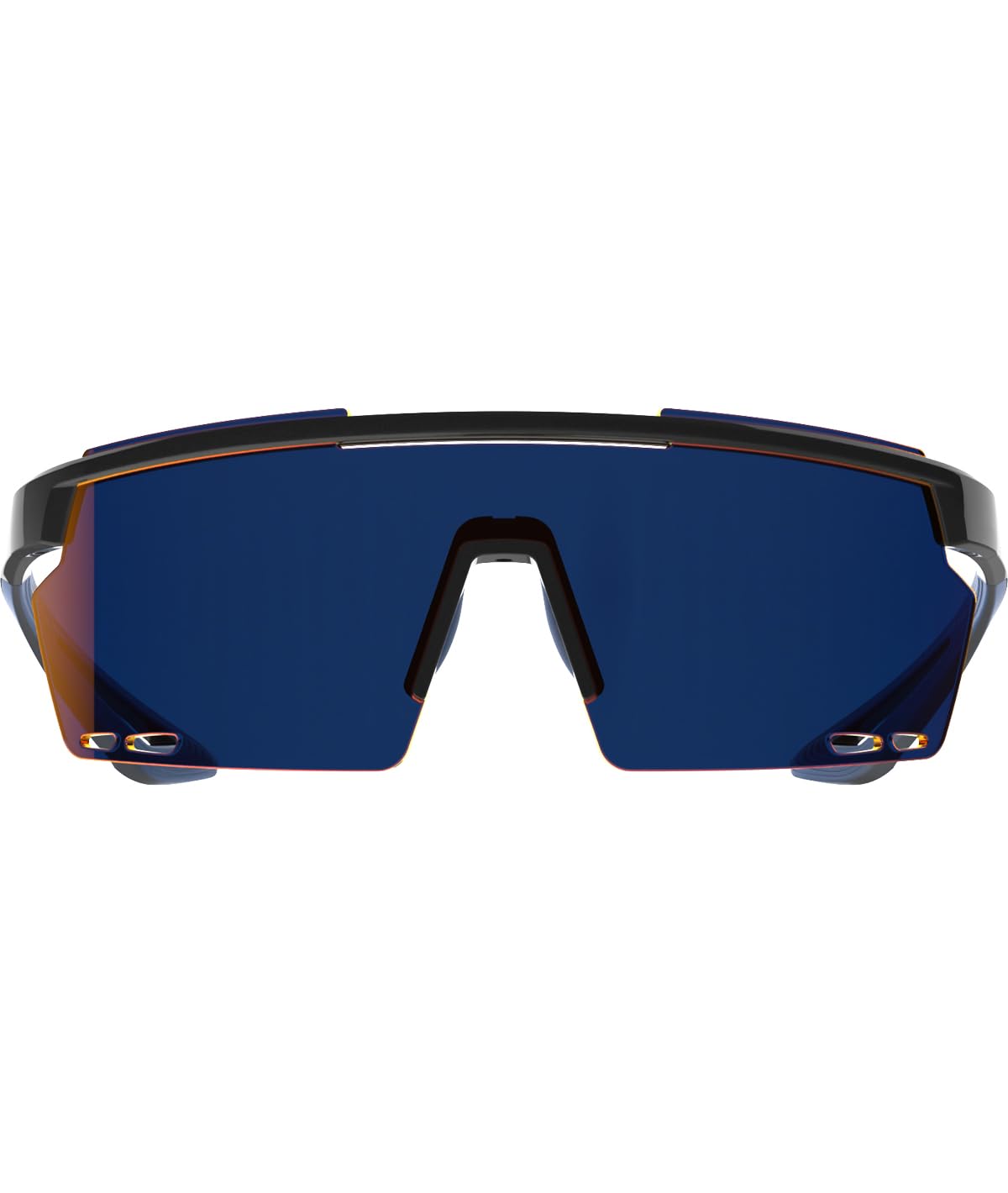 Magicshine ROUELEUR Gafas de Ciclismo, Lentes Coloridas y Fotocromáticas, Diseño Envolvente Unisex para Carretera, Gravel y MTB (Negro/Azul - Lente Azul)